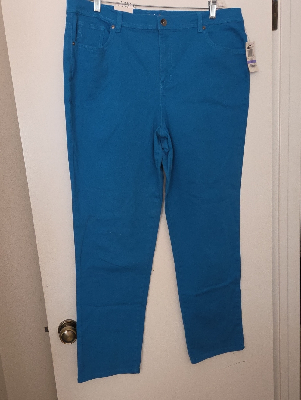 Style & CoTeal Blue Straight Leg Pants